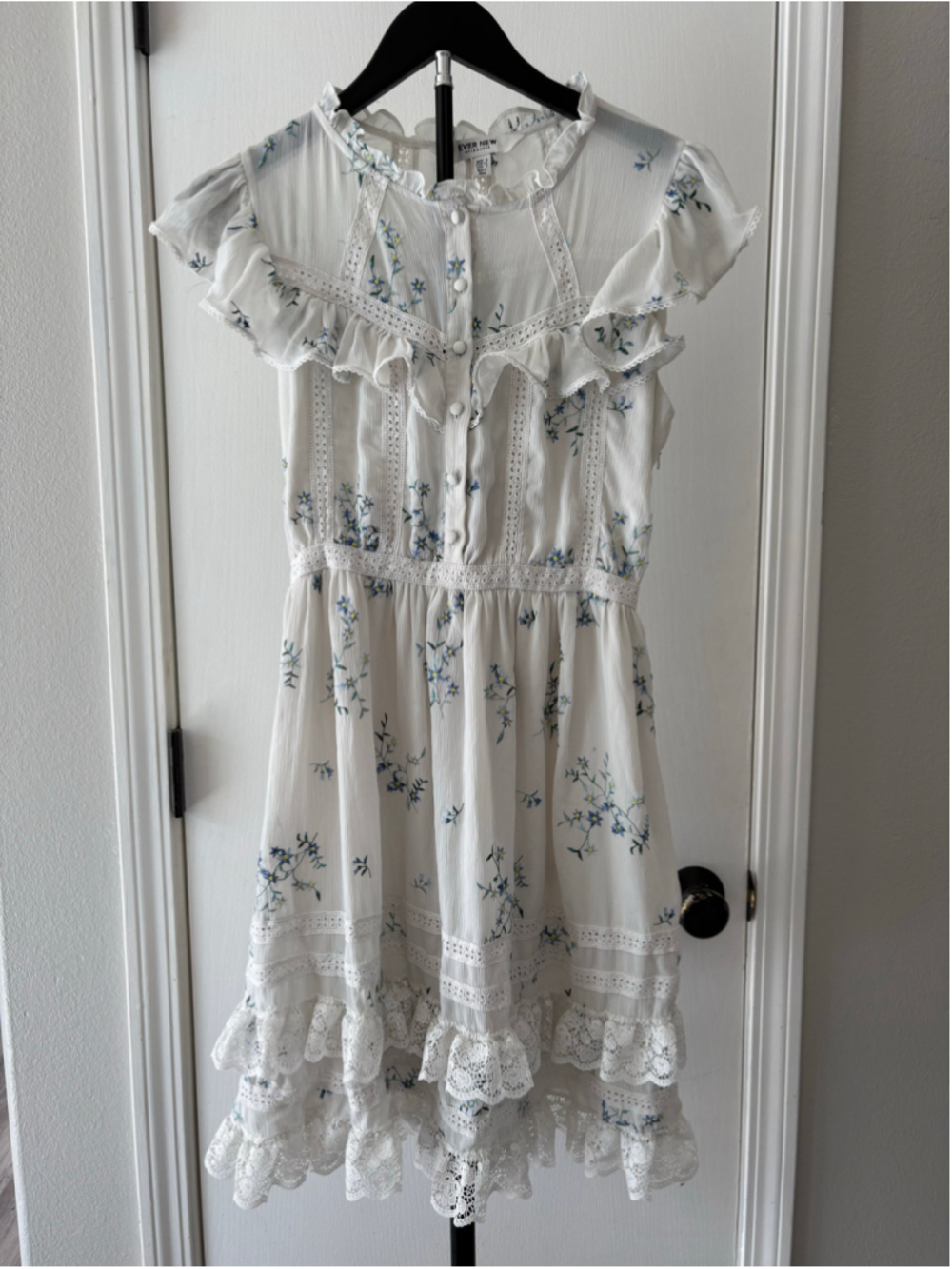 Ever New Melbourne Paloma Embroidered Lace Mini Dress Floral Wedding Guest 4